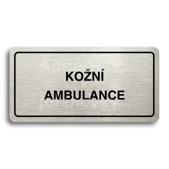 Piktogram "KOŽNÍ AMBULANCE" - zlatá tabulka - černý tisk