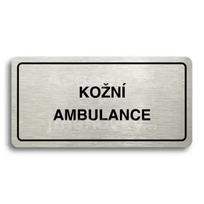 Piktogram "KOŽNÍ AMBULANCE" - zlatá tabulka - černý tisk