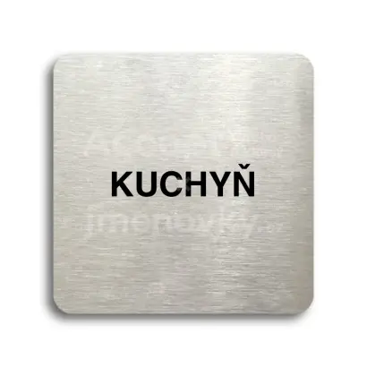 Piktogram "kuchyň" - stříbrná tabulka - černý tisk bez rámečku
