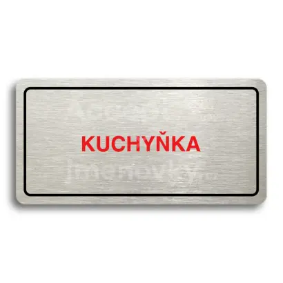Piktogram "KUCHYŇKA" - stříbrná tabulka - barevný tisk