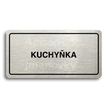 Piktogram "KUCHYŇKA" - stříbrná tabulka - černý tisk