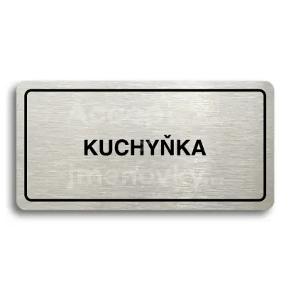 Piktogram "KUCHYŇKA" - stříbrná tabulka - černý tisk