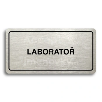 Piktogram "LABORATOŘ" - zlatá tabulka - černý tisk