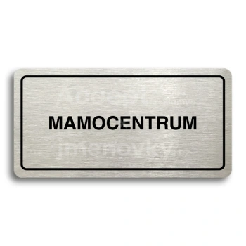 Piktogram "MAMOCENTRUM" - zlatá tabulka - černý tisk