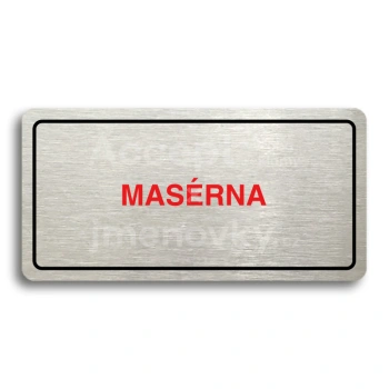 Piktogram "MASÉRNA" - stříbrná tabulka - barevný tisk