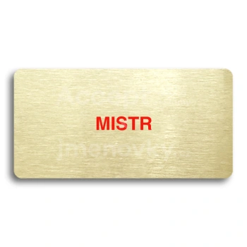 Piktogram "MISTR" - zlatá tabulka - barevný tisk bez rámečku