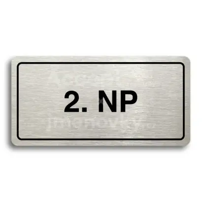 Piktogram "2. NADZEMNÍ PODLAŽÍ" - stříbrná tabulka - černý tisk