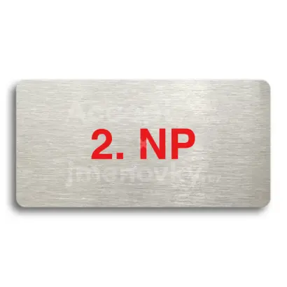 Piktogram "2. NADZEMNÍ PODLAŽÍ" - stříbrná tabulka - barevný tisk bez rámečku