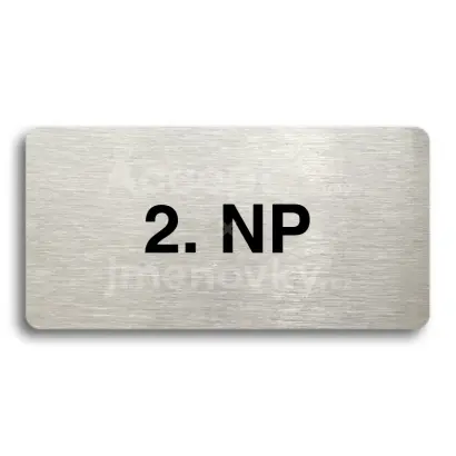 Piktogram "2. NADZEMNÍ PODLAŽÍ" - stříbrná tabulka - černý tisk bez rámečku