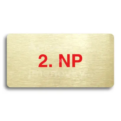 Piktogram "2. NADZEMNÍ PODLAŽÍ" - zlatá tabulka - barevný tisk bez rámečku