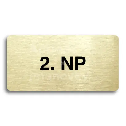 Piktogram "2. NADZEMNÍ PODLAŽÍ" - zlatá tabulka - černý tisk bez rámečku