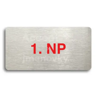 Piktogram "1. NADZEMNÍ PODLAŽÍ" - stříbrná tabulka - barevný tisk bez rámečku