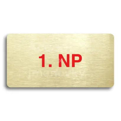 Piktogram "1. NADZEMNÍ PODLAŽÍ" - zlatá tabulka - barevný tisk bez rámečku