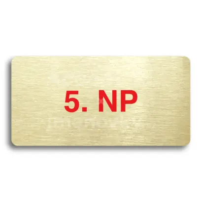 Piktogram "5. NADZEMNÍ PODLAŽÍ" - zlatá tabulka - barevný tisk bez rámečku