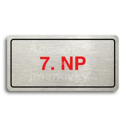 Piktogram "7. NADZEMNÍ PODLAŽÍ" - stříbrná tabulka - barevný tisk