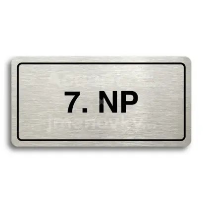 Piktogram "7. NADZEMNÍ PODLAŽÍ" - stříbrná tabulka - černý tisk