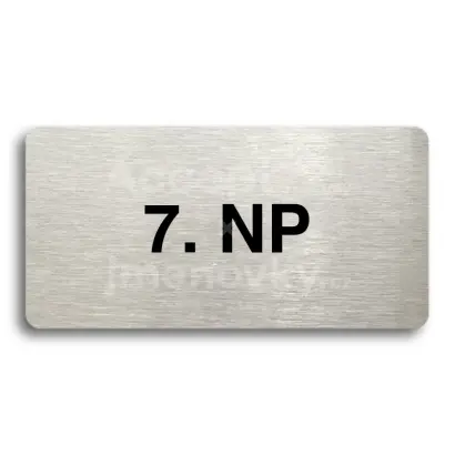Piktogram "7. NADZEMNÍ PODLAŽÍ" - stříbrná tabulka - černý tisk bez rámečku