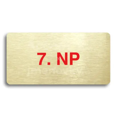 Piktogram "7. NADZEMNÍ PODLAŽÍ" - zlatá tabulka - barevný tisk bez rámečku