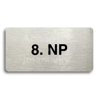 Piktogram "8. NADZEMNÍ PODLAŽÍ" - stříbrná tabulka - černý tisk bez rámečku