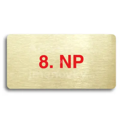 Piktogram "8. NADZEMNÍ PODLAŽÍ" - zlatá tabulka - barevný tisk bez rámečku