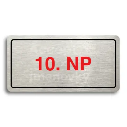 Piktogram "10. NADZEMNÍ PODLAŽÍ" - stříbrná tabulka - barevný tisk
