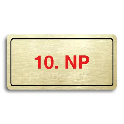 Piktogram "10. NADZEMNÍ PODLAŽÍ" - zlatá tabulka - barevný tisk