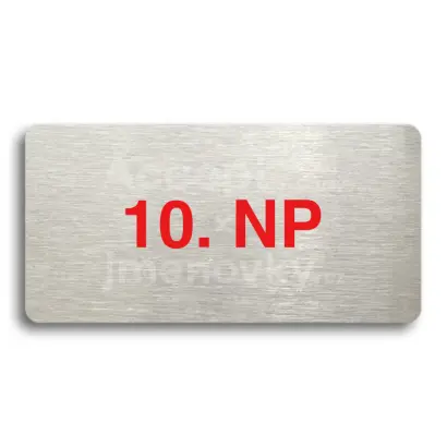 Piktogram "10. NADZEMNÍ PODLAŽÍ" - stříbrná tabulka - barevný tisk bez rámečku
