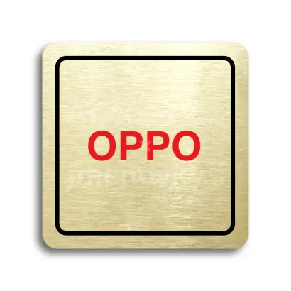 Piktogram "OPPO" - zlatá tabulka - barevný tisk