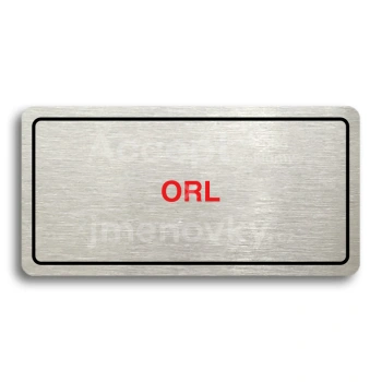 Piktogram "ORL" - stříbrná tabulka - barevný tisk