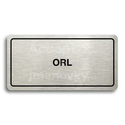 Piktogram "ORL" - stříbrná tabulka - černý tisk