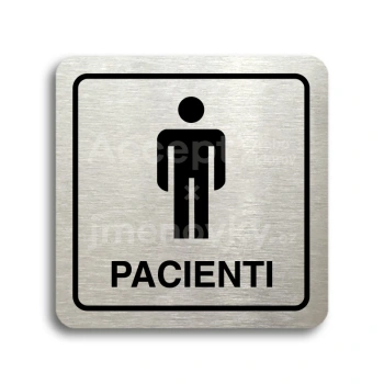 Piktogram "pacienti II" - stříbrná tabulka - černý tisk