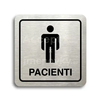 Piktogram "pacienti II" - stříbrná tabulka - černý tisk