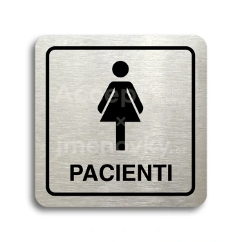 Piktogram "pacienti III" - stříbrná tabulka - černý tisk