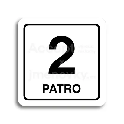 Piktogram "patro II" - bílá tabulka - černý tisk