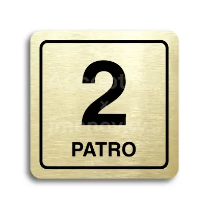 Piktogram "patro II" - zlatá tabulka - černý tisk