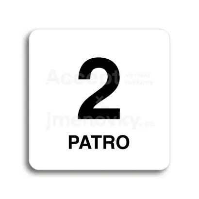 Piktogram "patro II" - bílá tabulka - černý tisk bez rámečku