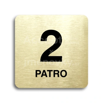 Piktogram "patro II" - zlatá tabulka - černý tisk bez rámečku