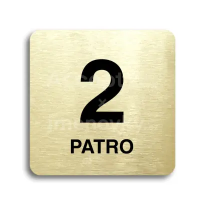 Piktogram "patro II" - zlatá tabulka - černý tisk bez rámečku
