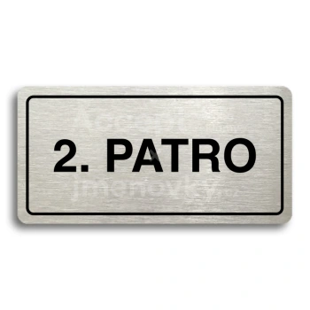 Piktogram "2. PATRO" - stříbrná tabulka - černý tisk