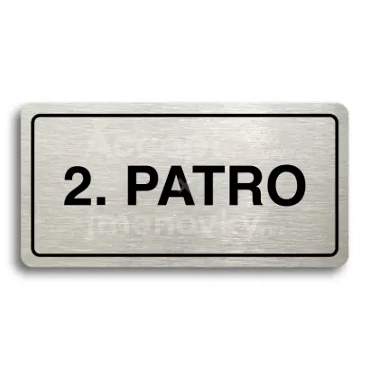 Piktogram "2. PATRO" - stříbrná tabulka - černý tisk