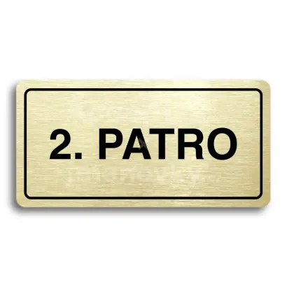 Piktogram "2. PATRO" - zlatá tabulka - černý tisk