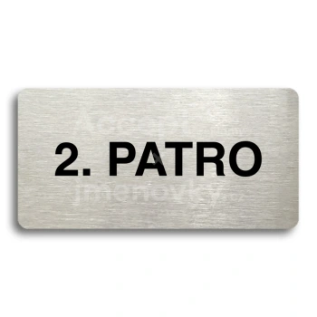 Piktogram "2. PATRO" - stříbrná tabulka - černý tisk bez rámečku