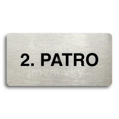 Piktogram "2. PATRO" - stříbrná tabulka - černý tisk bez rámečku