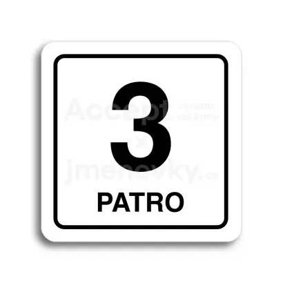 Piktogram "patro III" - bílá tabulka - černý tisk