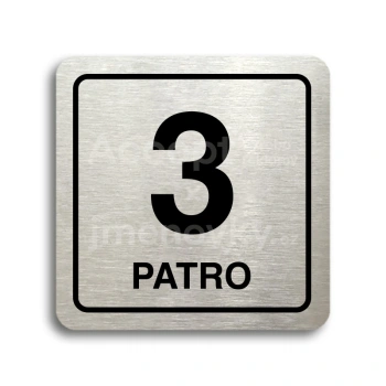 Piktogram "patro III" - stříbrná tabulka - černý tisk