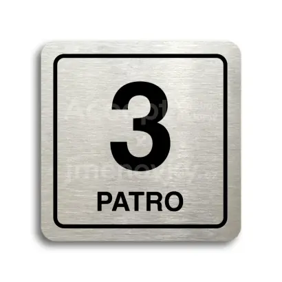 Piktogram "patro III" - stříbrná tabulka - černý tisk