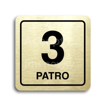 Piktogram "patro III" - zlatá tabulka - černý tisk