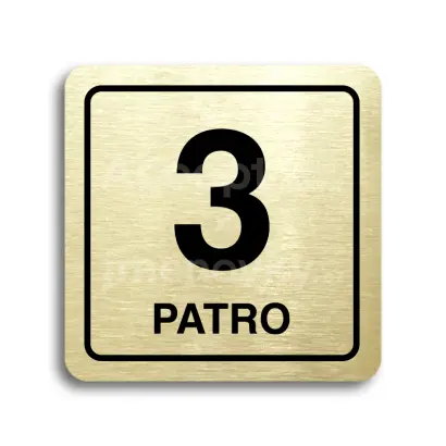 Piktogram "patro III" - zlatá tabulka - černý tisk
