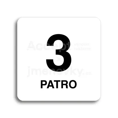 Piktogram "patro III" - bílá tabulka - černý tisk bez rámečku