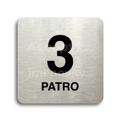 Piktogram "patro III" - stříbrná tabulka - černý tisk bez rámečku